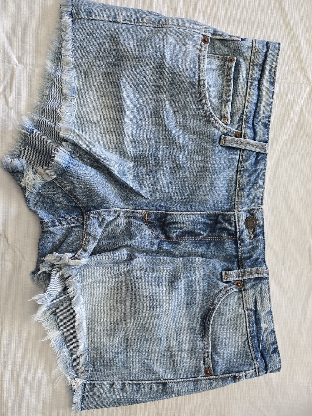 Lucky Brand Light Blue Frayed Hem Denim Shorts